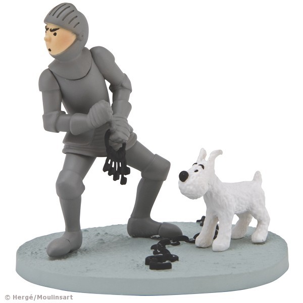 Tim und Struppi PVC-Würfel Nr. 06 - Ritter ✅ Diorama - "Tintin en Armure"