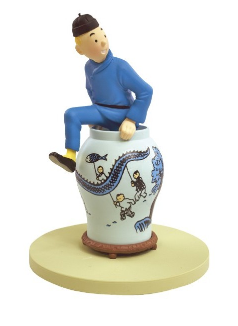 Tim und Struppi PVC-Würfel Nr. 09 - Vase ✅ Diorama "Tintin Extrême-Orient"