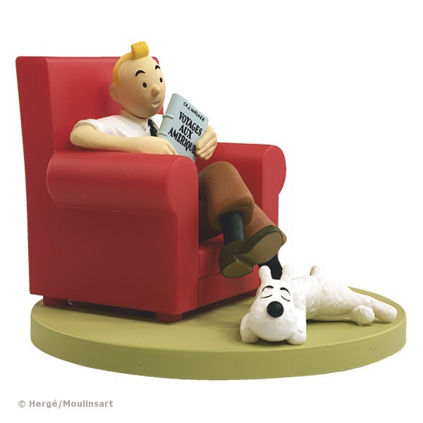 Tim und Struppi PVC-Würfel Nr. 10 - Sessel ✅ Diorama "Tintin à la maison"