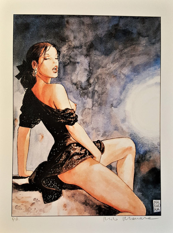 Milo Manara Druck - Il Gioco Claudia Cover 28,5 x 38 cm / Signiert / P.A.