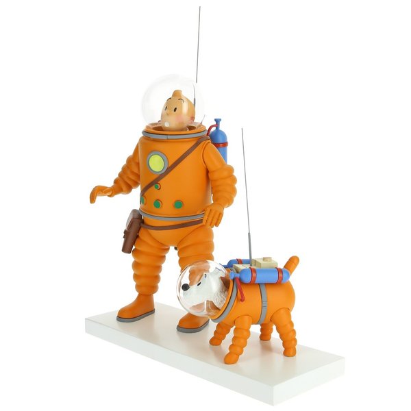 Tim und Struppi als Astronauten auf dem Mond, 26 cm (Moulinsart/Fariboles 44023)